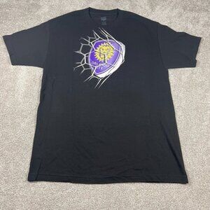 MLS Mens Size L Black Youth Orlando City Crew Neck Short Sleeve T-Shirt NWOT